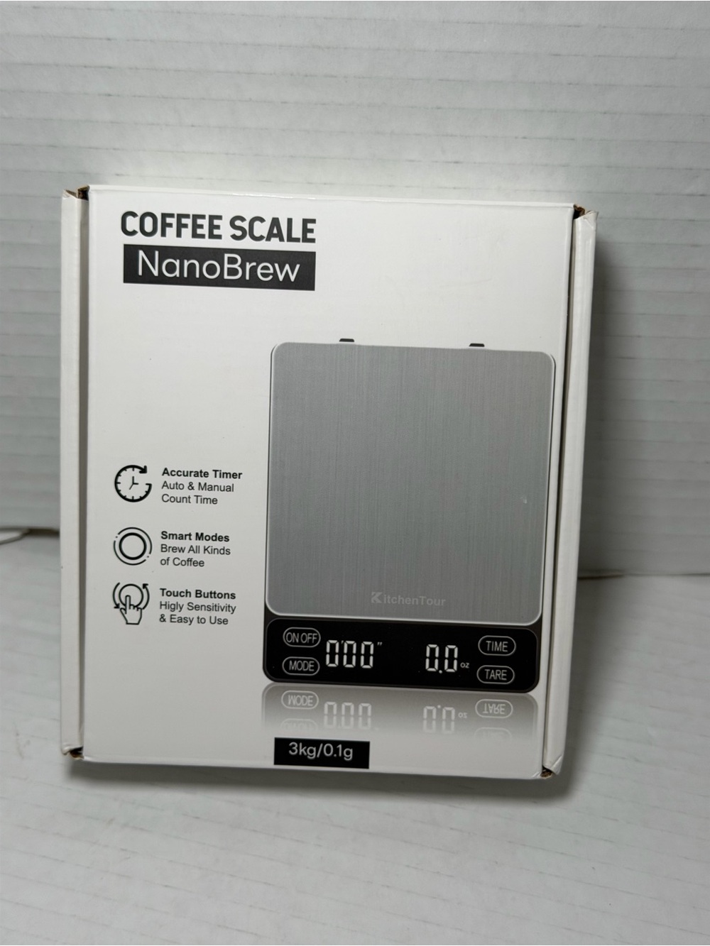 KitchenTour Coffe Scale Nano Brew 3kg/0.1g New Sealed